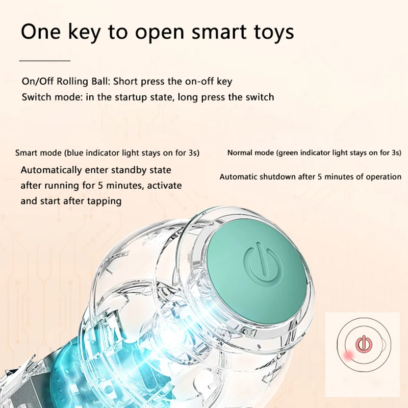 Description Picture 5 of itemTraining Self-moving Kitten Electric Cat Ball Toys Automatic Rolling Smart Cat Toys for Cats Toys for Indoor Interactive Playing