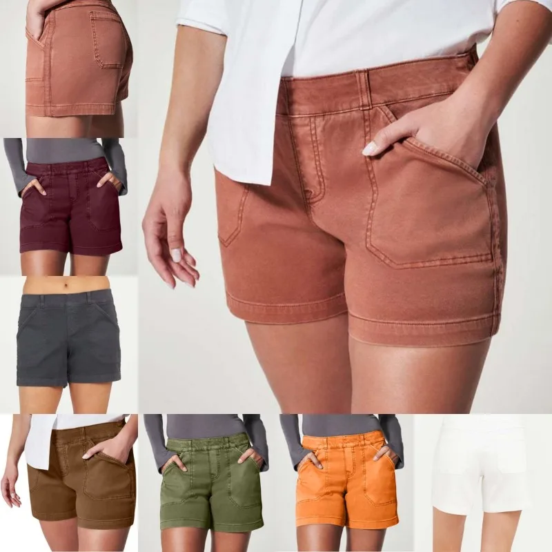 Women's Stretch Twill Shorts Regular Fit Hiking Summer Sport Shorts with Pockets Ladies Teens Casual Athletic Shorts Streetwear