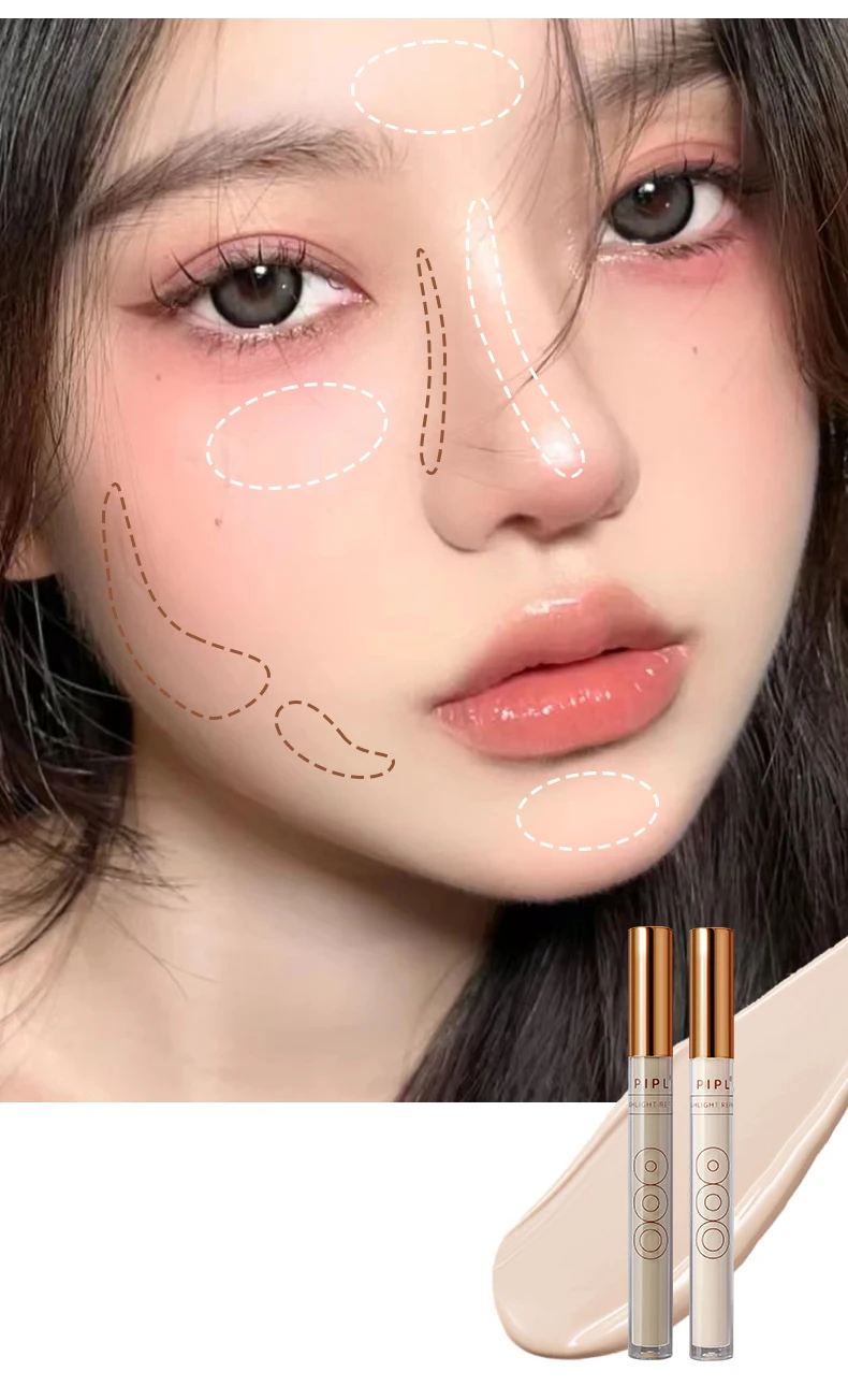 Description Picture 5 of item3 Colors Concealer Base Cream Shadow Contouring Moisturizing Foundation Invisible Pores Dark Circles Brighten Face/Eye Makeup