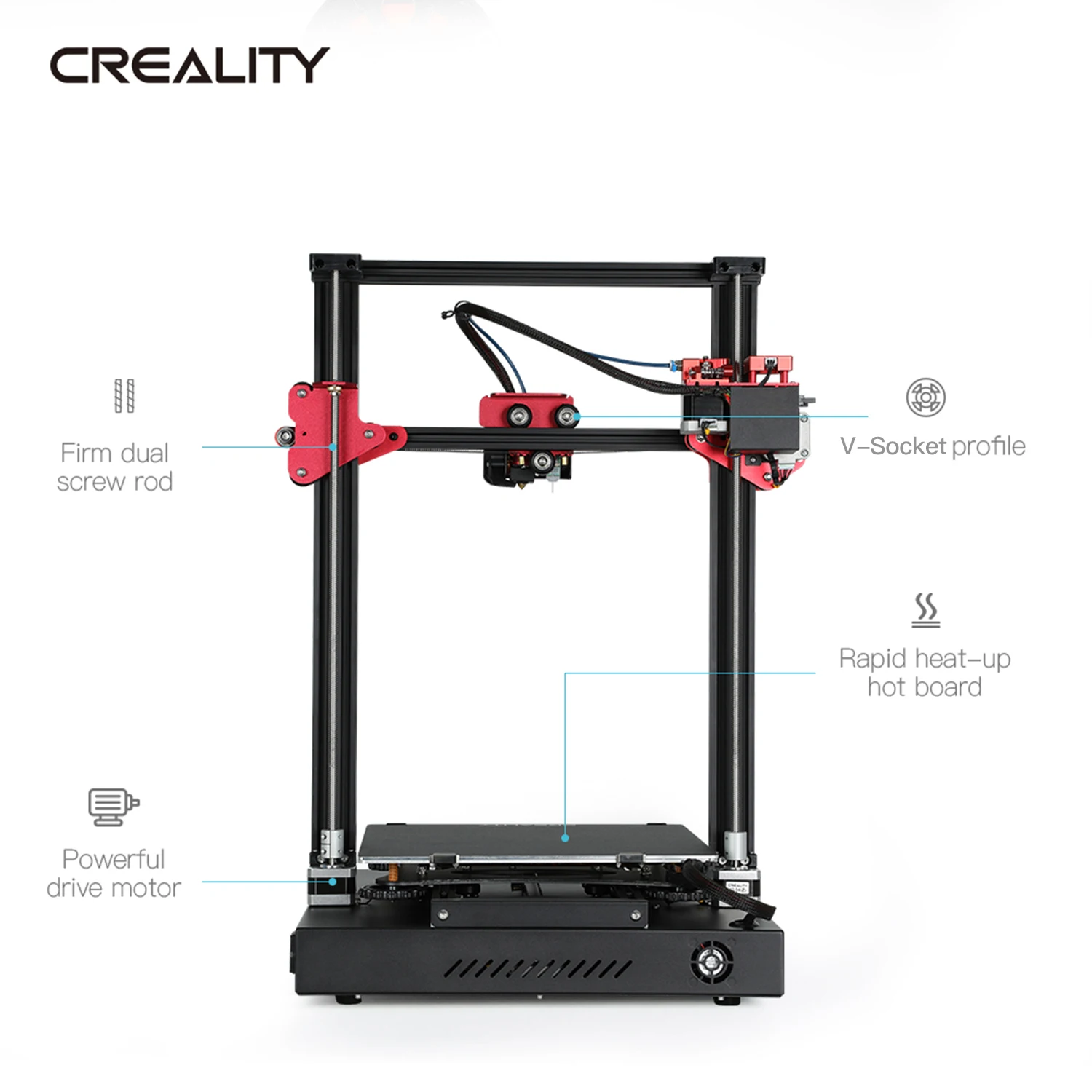 Description Picture 6 of itemCREALITY CR-10S Pro V2 3D Printer DIY Kit Upgraded High Precision Large Printing Size Support Auto Leveling Printer impresora 3d