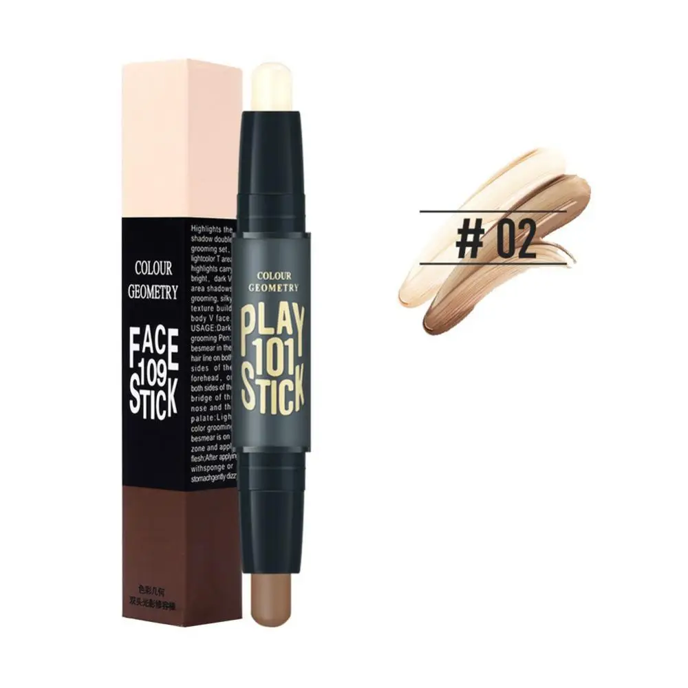Description Picture 5 of itemDouble-head V Face Stick Highlighter Trimming Stick High-light Shadow Concealer Pen Contouring Stick Long-lasting Makeup