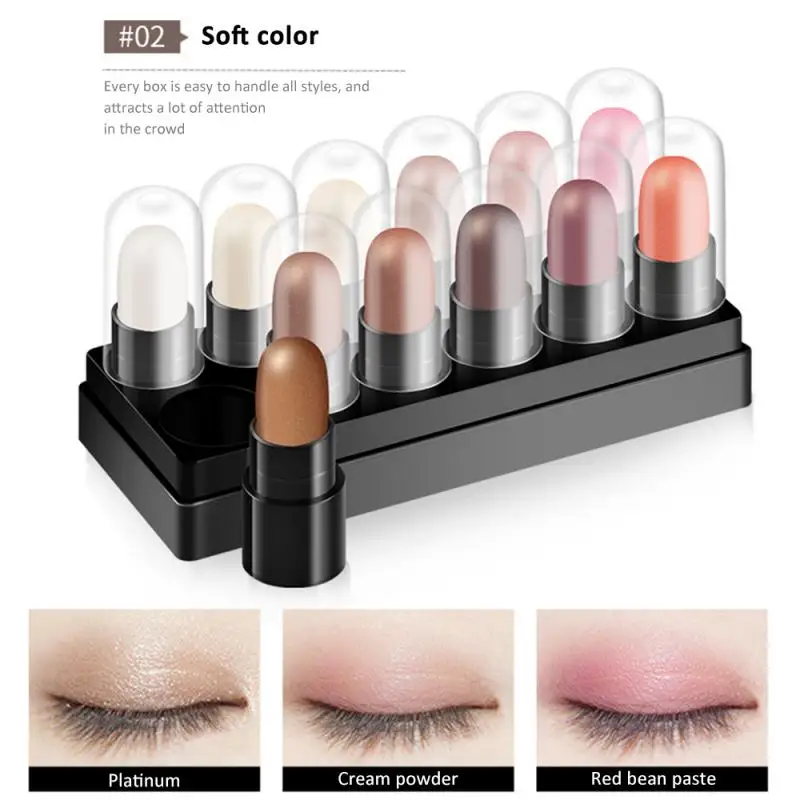 Description Picture 5 of itemSdotter 12Color/set Lying Silkworm Eye Shadow Box Set Eyeshadow Pencil Stick Waterproof Lasting Muti-purpose Eye Makeup Cosmetic