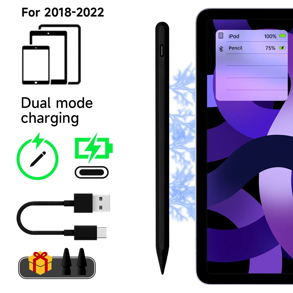 Description Picture 3 of itemFor Apple Pencil with Wireless Charging Stylus Dual Mode 2 GEN iPad Pencil Bluetooth Tilt Pen Air 4 5 Pro 12.9 Ipad Accessories