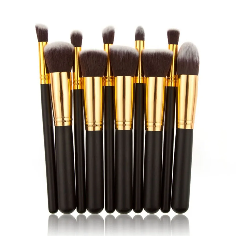 Description Picture 6 of item2021 New 10Pcs Portable Fashion Multifunctional Soft Makeup Brush Set 3cm/1.2inch Wood Makeup Tool Brochas Maquillaje