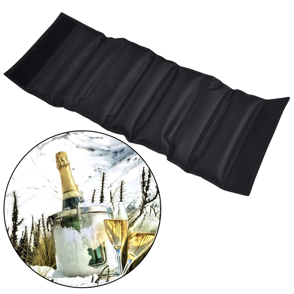Description Picture 2 of item1 Pcs Red Wine Insulation Ice Pack Ice Pack Gel Cooling PVC Champagne Ice Pack Portable Liquor Ice Cold Tools