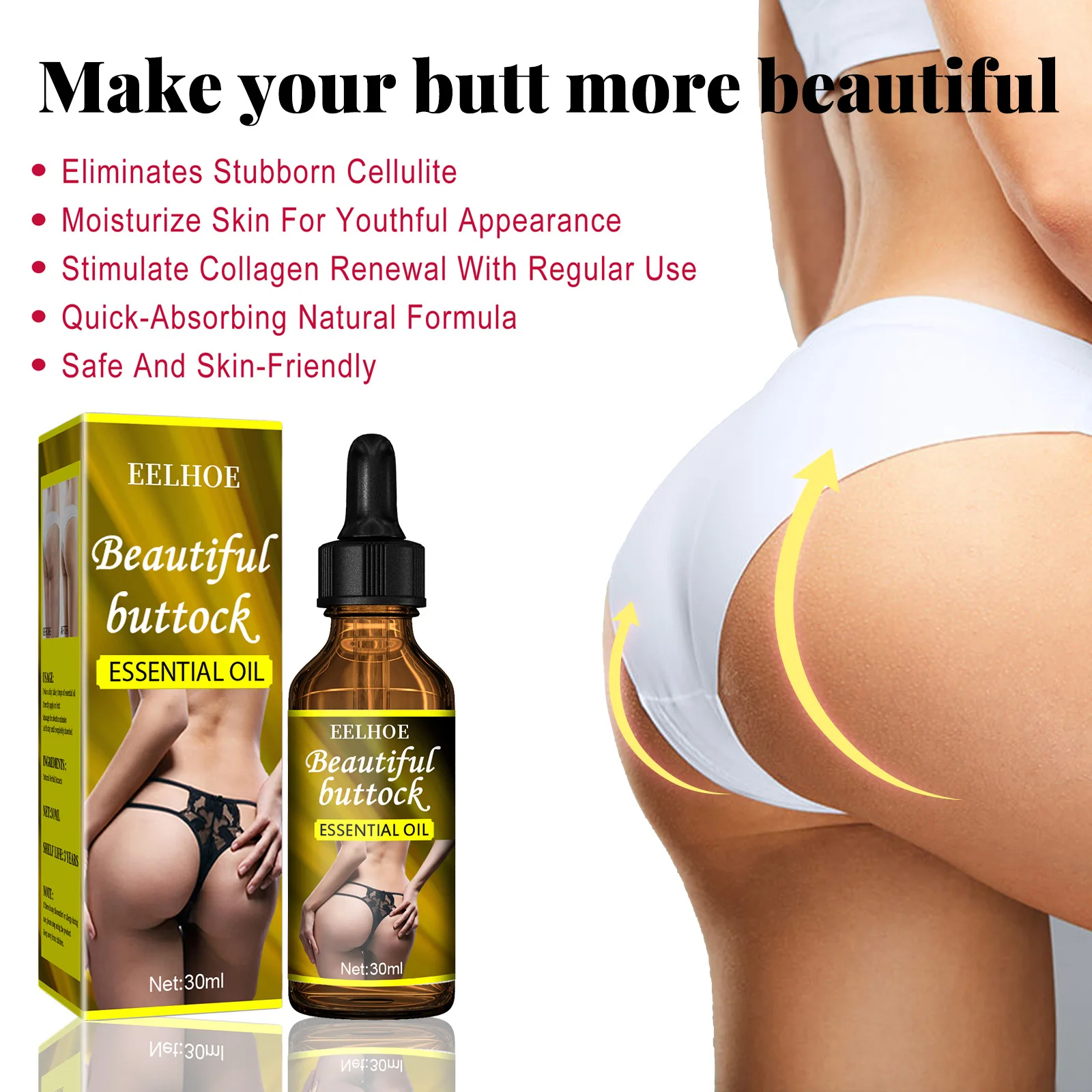 Description Picture 3 of itemSexy Hip Lift Up Buttock Exercise Butt Enlargement Oil Breast Enhancement Hips Enlarge Hip Fat Cells Get Bigger butt By Walking