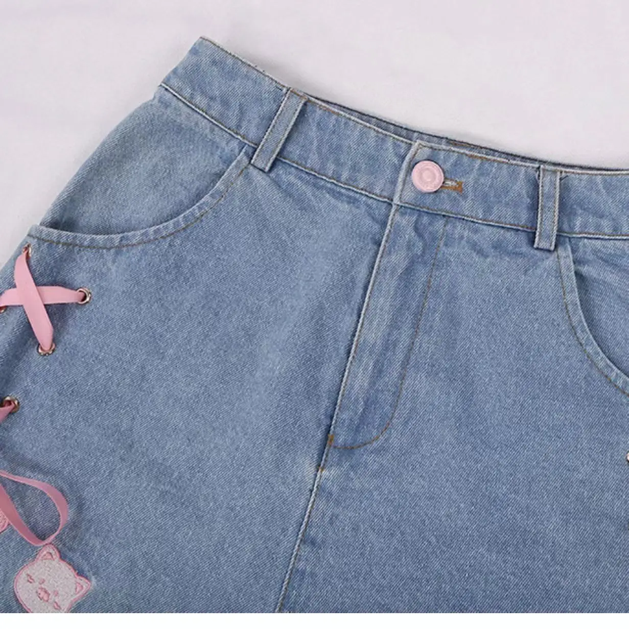 Description Picture 5 of itemVintage Mini Shorts Jeans Women Harajuku Kawaii Y2k High Waist Pants Casual Aesthetic Alternative Korean Fashion Summer Clothes