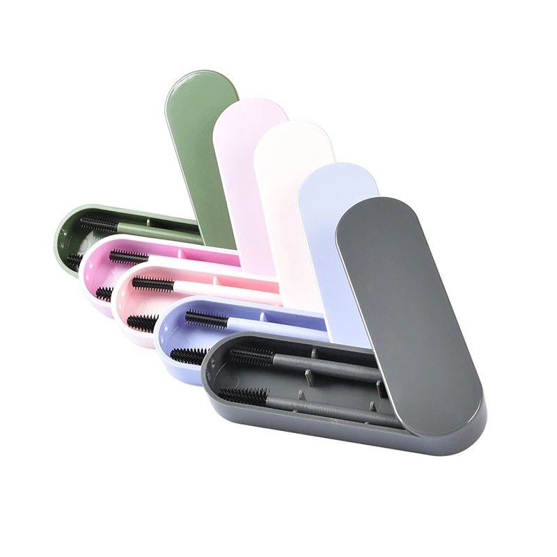 Description Picture 2 of item2Pcs/Box Reusable Cotton Swabs Ear Cleaning Cosmetic Cotton Buds Silicone Swabs For Cleaning Makeup Mascara Eyelash Extension