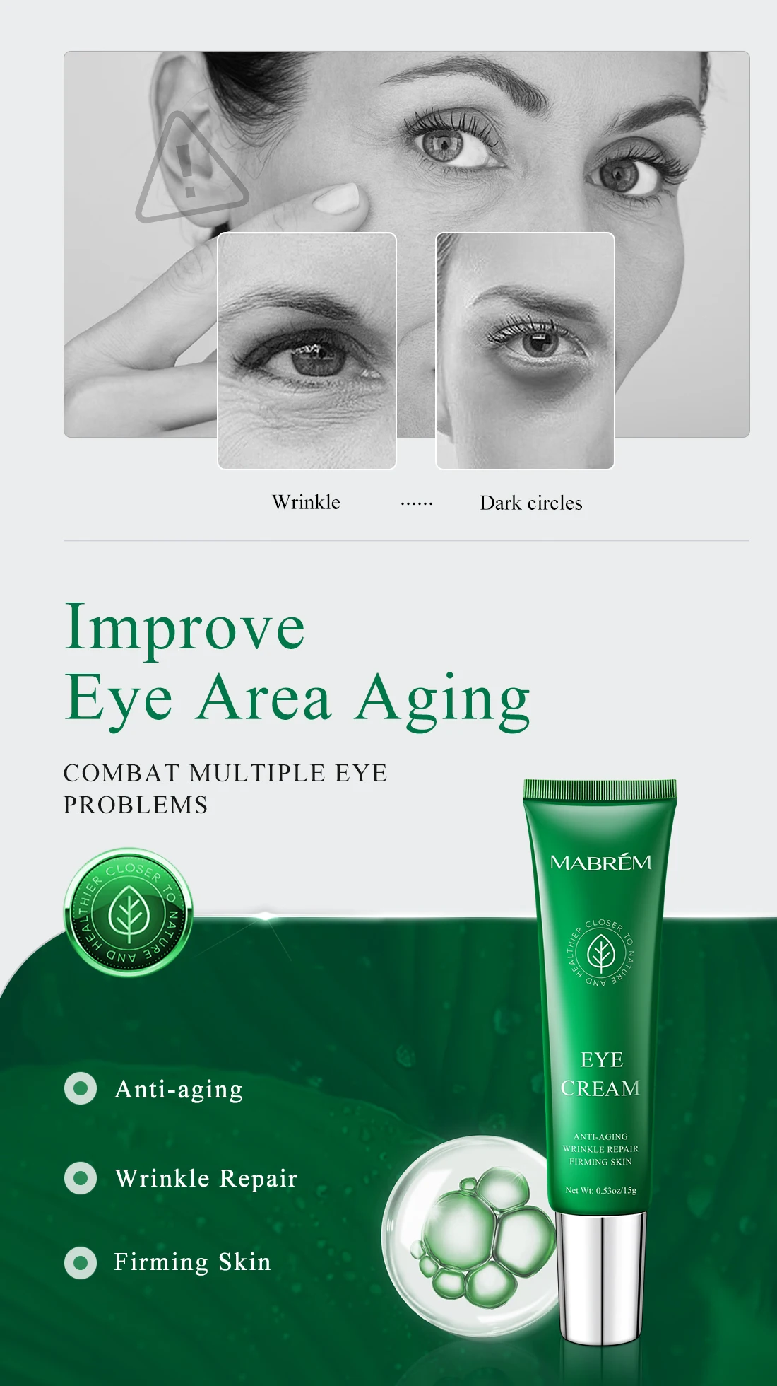 Description Picture 3 of itemAnti Dark Circle Eye Cream Peptide Anti Wrinkle Anit Aging Remove Eye Bags Puffiness Skin Care Beauty Health