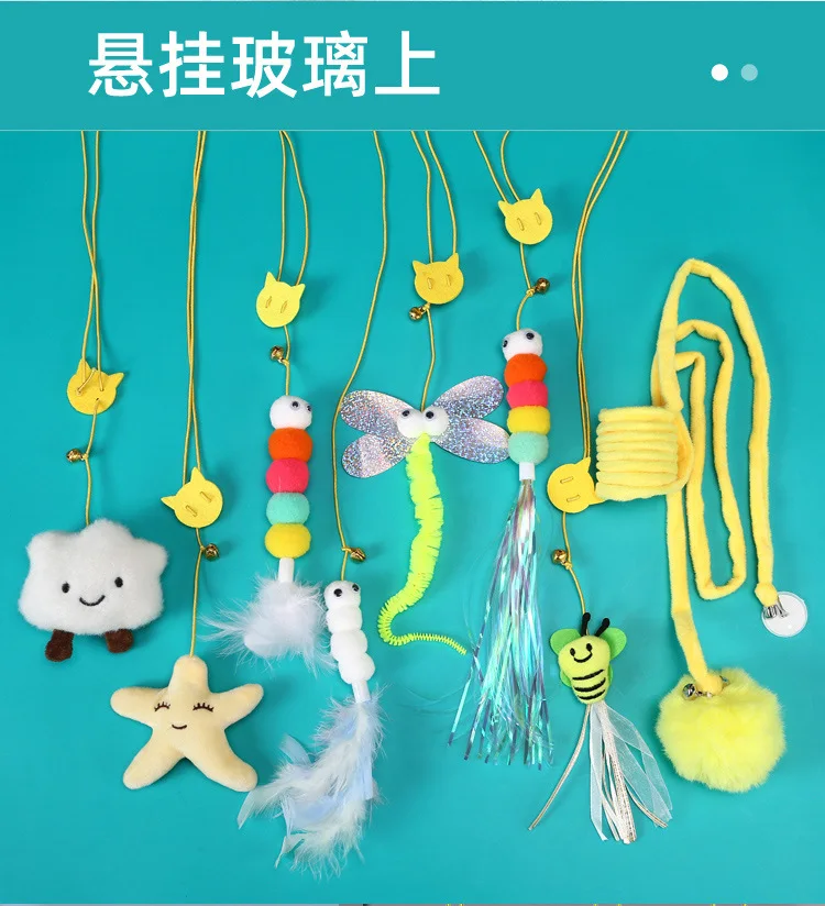 Description Picture 3 of itemPet Cat Toys Elasticity Retractable Hanging Door Type Interactive Toy for Kitten Mouse Catnip Scratch Rope Toy Pet Supplies Gift