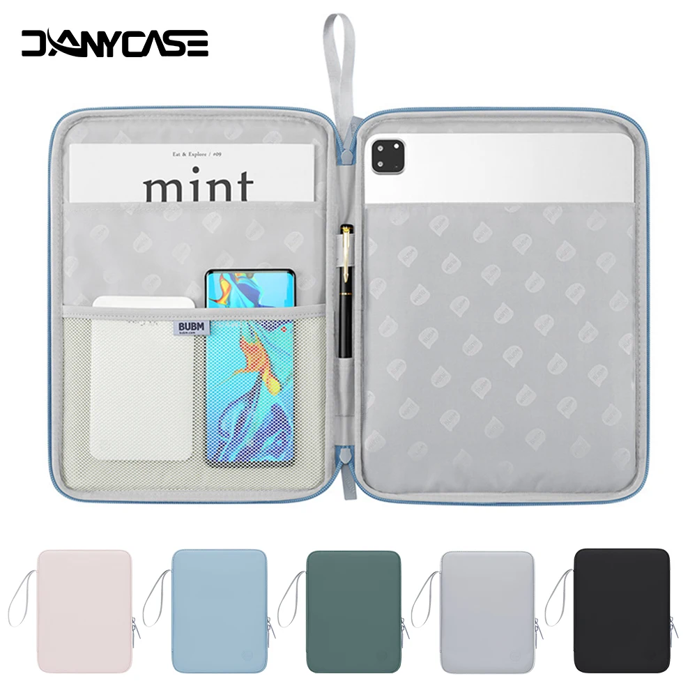 Tablet Sleeve Bag 7.9-12.9 inch Handbag Case for iPad Samsung Iconic Brand Iconic Brand Sleeve Bag Cover Shockproof Pouch Multi Pockets