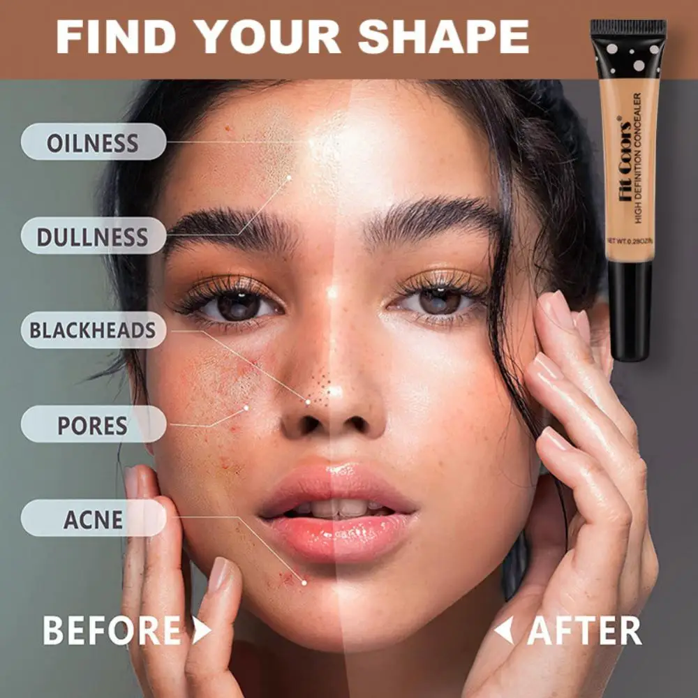 8 Colors Liquid Concealer 8ml Concealer Base Covers Eye Dark Circles Acne Spots Long Lasting Waterproof Corrector Face Makeup