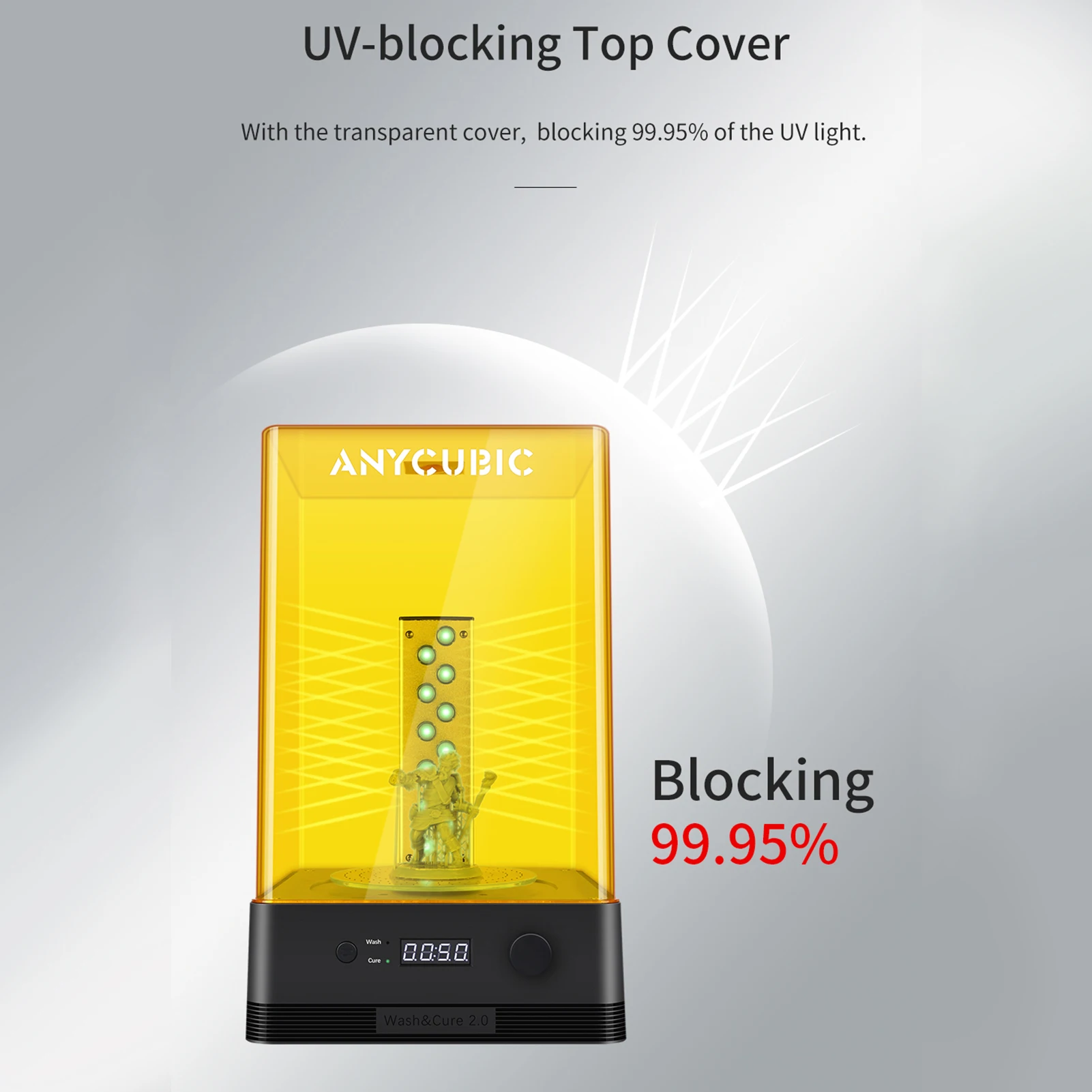 Description Picture 5 of itemANYCUBIC Wash & Cure 2.0 Upgraded 2 in 1 Wash and Cure Machine for Photon Photons LCD SLA DLP 3D Printer Models UV Rotary