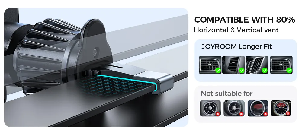 Joyroom Magnetic Car Phone Holder Universal Strong Car Air Vent Phone Mount Compatible with iPhone Samsung LG Google Pixel, etc