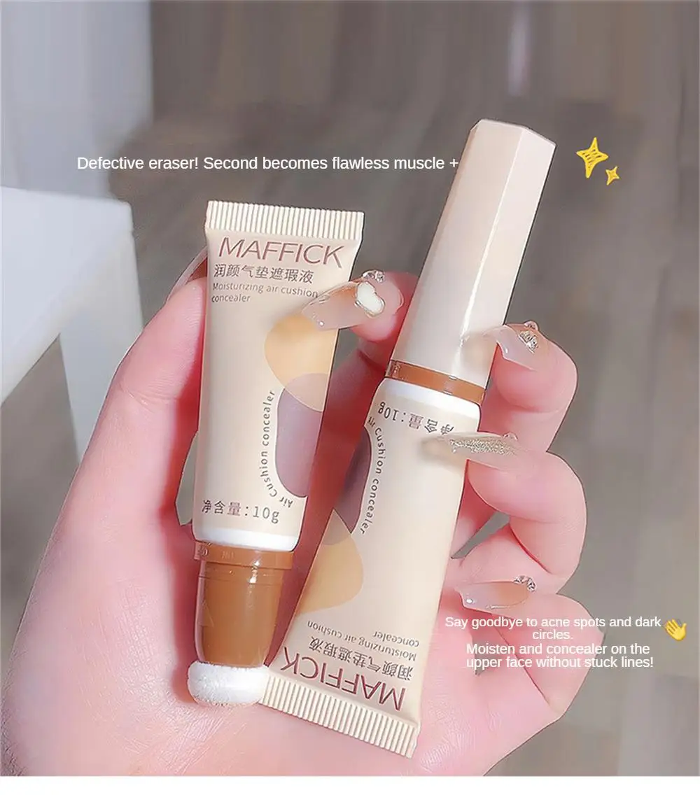 Description Picture 2 of itemConcealer Cream Oil Control Liquid Foundation Light Natural Face Makeup Air Cushion Concealer Full Coverage Long Lasting