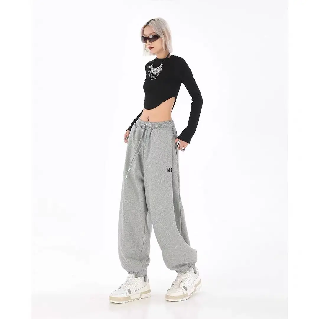 Description Picture 2 of itemDeeptown Vintage Grey Sweatpants Women Korean Streetwear Harem Pants Casual Loose Sports Joggers Trousers Autumn Harajuku Female