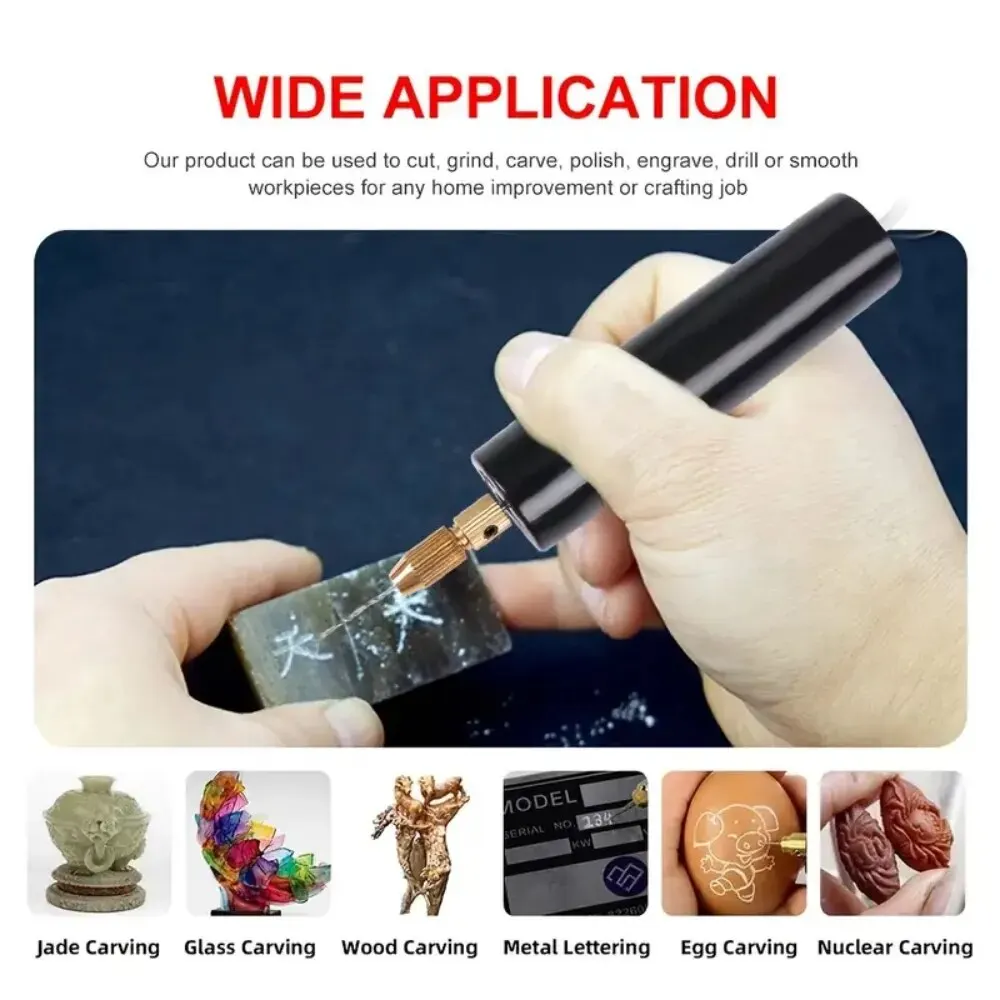 Description Picture 4 of itemHandheld Mini Electric Drill DIY Electric USB Electric Drill Tools For Epoxy Resin Jewelry Making Wood Craft Engraving Pen Tool