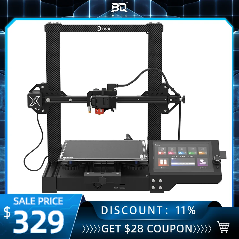 BIQU BX FDM 3D Printer With 32 Bit Motherboard 7inch Touch Screen Supprot Octoprin High Precision Frame Larger DIY Impresora 3d
