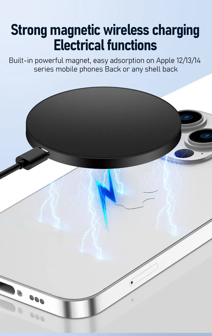 Description Picture 4 of item30W Magnetic Wireless Charger Pad Stand for iPhone 14 13 12 Pro Max 11 Airpods Macsafe Phone Chargers Fast Charging Dock Station