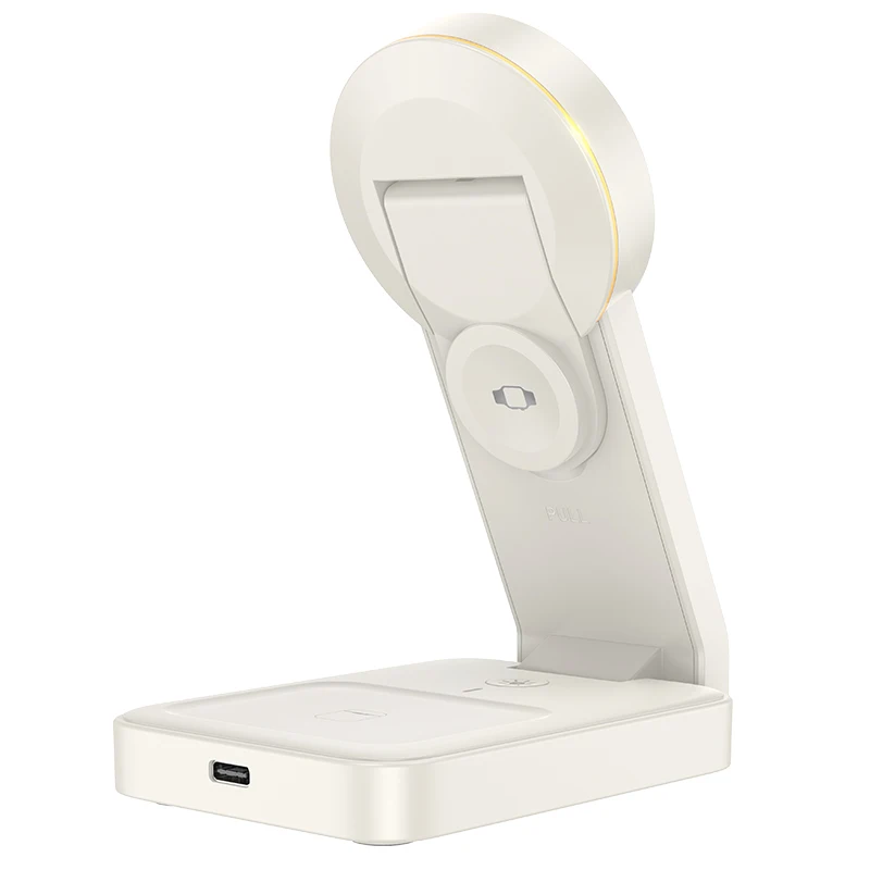HOCO 3 in 1 Qi Foldable Magnetic Wireless Fast Charger Dock Station For iPhone 12 13 14Charger Holder For Watch 1-8 SE/SE2 Ultra