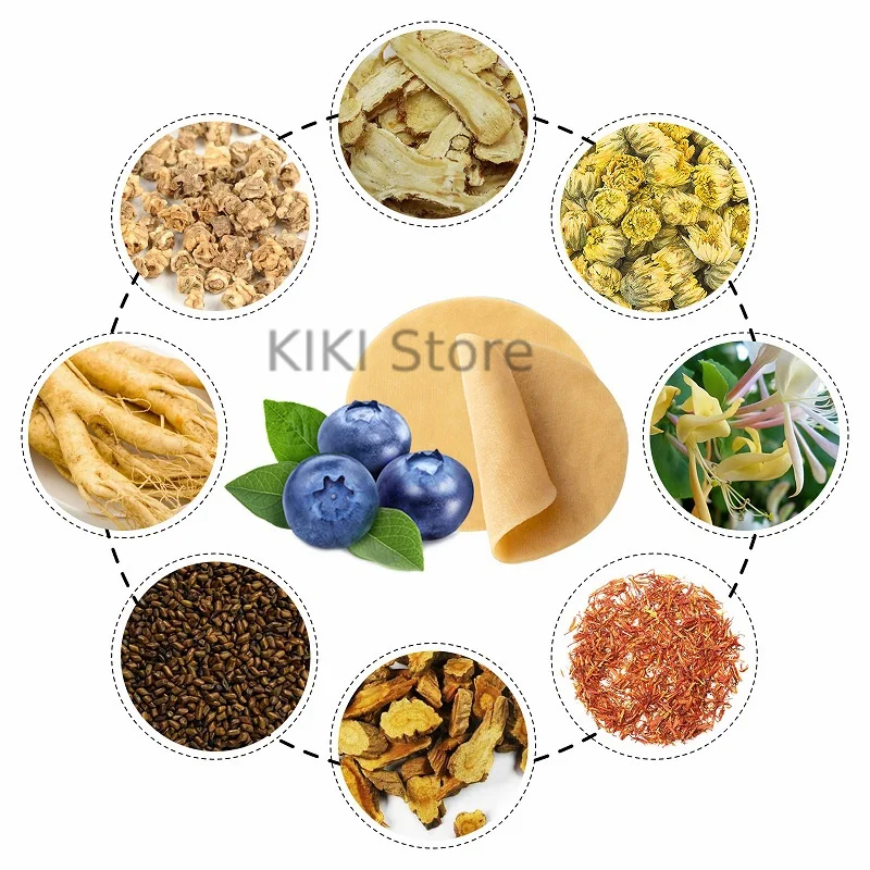 Description Picture 5 of item20Pcs Blueberry Lutein Essence Eye Mask Cold Compress Eye Protection Patch Eye Care Reliever Visual Fatigue Sleeping Eye Patches