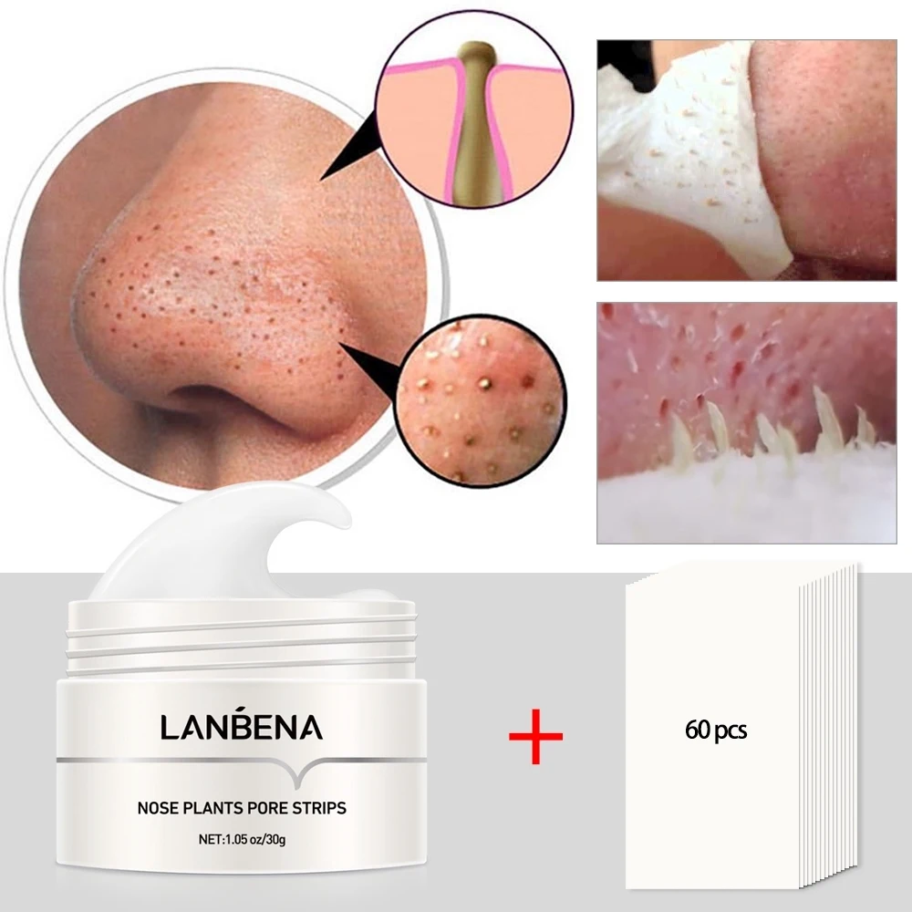Description Picture 3 of itemLANBENA Pore Cleaner Nose Peel Blackhead Remover Face Deep T Zone Acne Pimple Removal Facial Diamond Beauty Care SPA Skin Cream