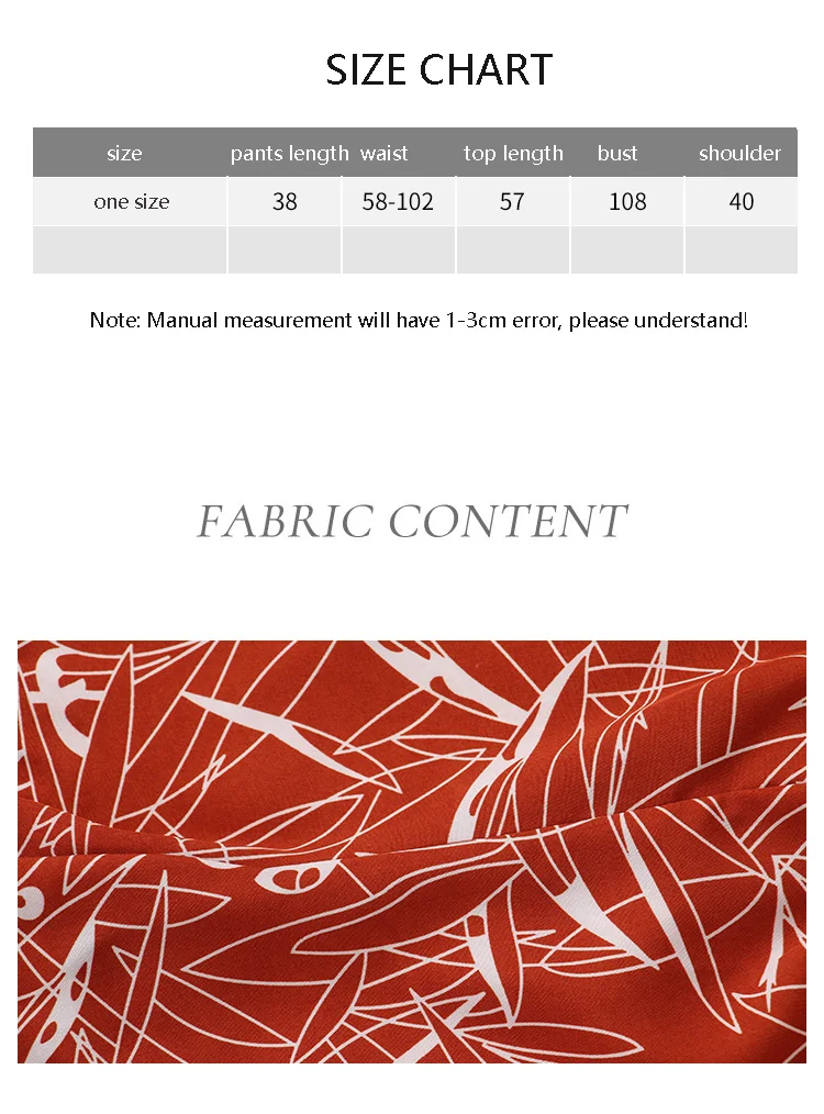 Description Picture 2 of itemFashion Casual Sports Suit Women Summer Thin Loose Hoodie Printed Top + High Waist Drawstring Wide Leg Shorts Two Pieces Suits