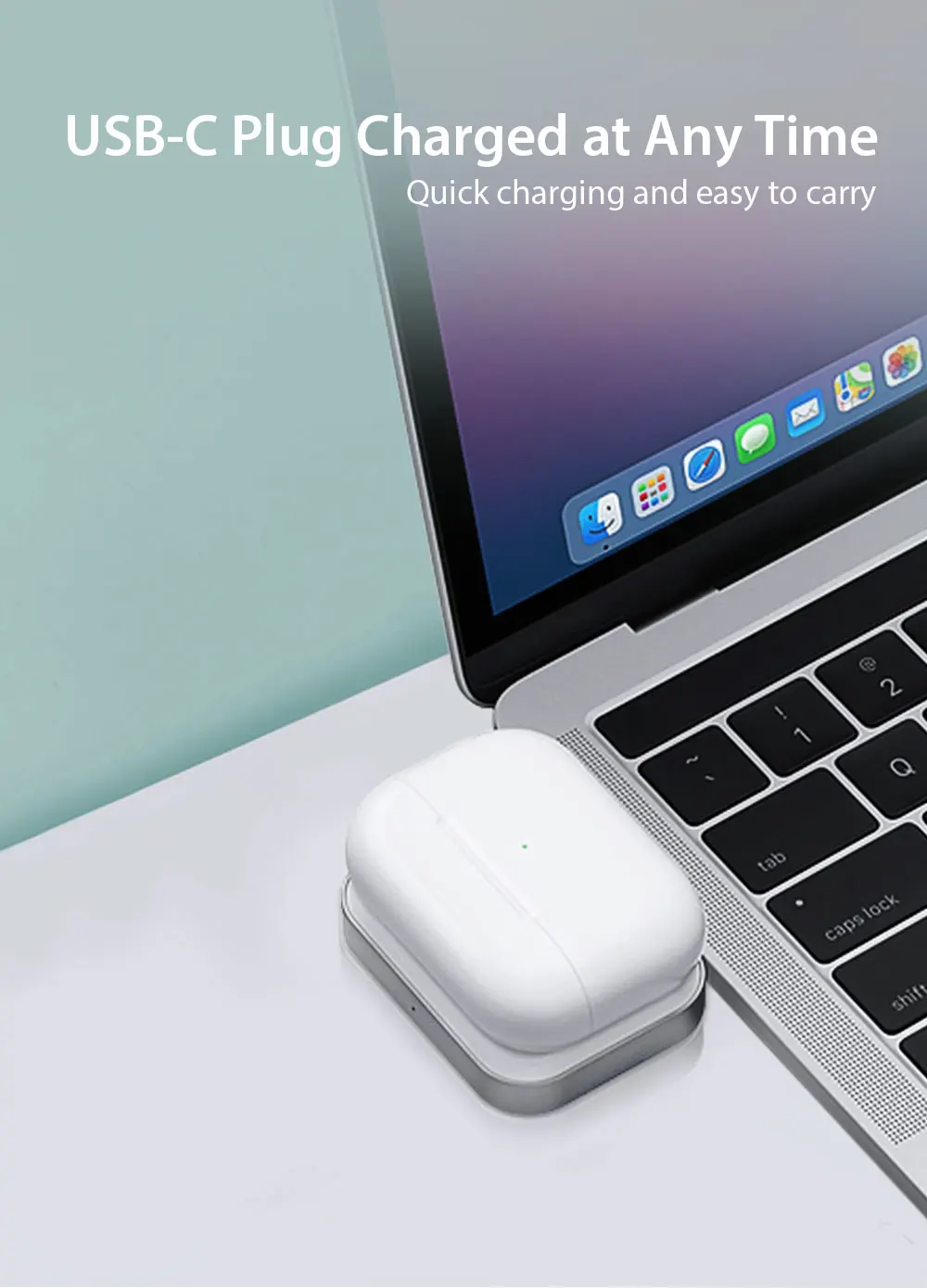 Description Picture 4 of itemWireless Charger For Apple Watch 7/6/5/4/3/2/1 Portable 2 in 1 Magnetic USB-C Fast Charging Dock Station For Airpods Pro Charger