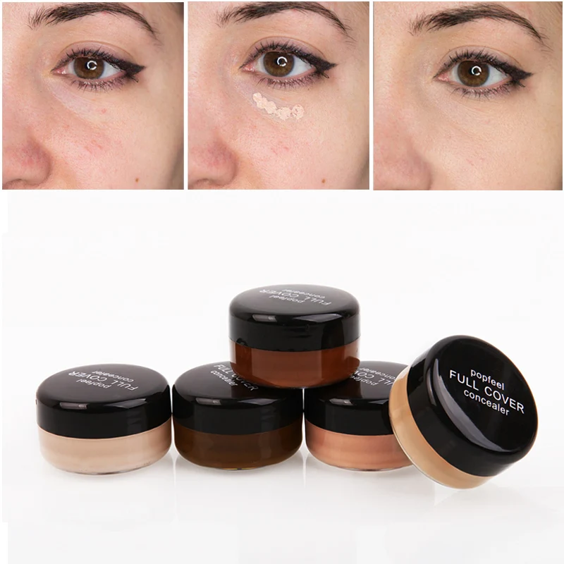 Description Picture 3 of itemConcealer Foundation Cream Makeup Base Professional Full Coverage Freckles Cover Acne Spots and Dark Circles Facial Makeup