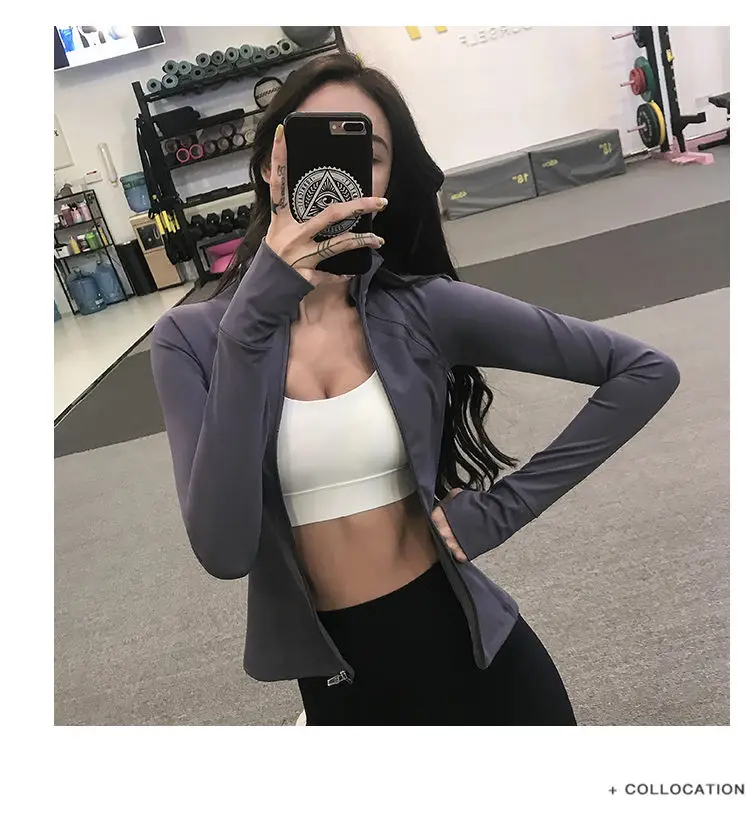 Description Picture 6 of itemSporty Jackets Zipper Simple Slim Jogging Breathable Long-sleeve Sun-proof Summer All-match Korean Style Casual Chic Fashion Ins