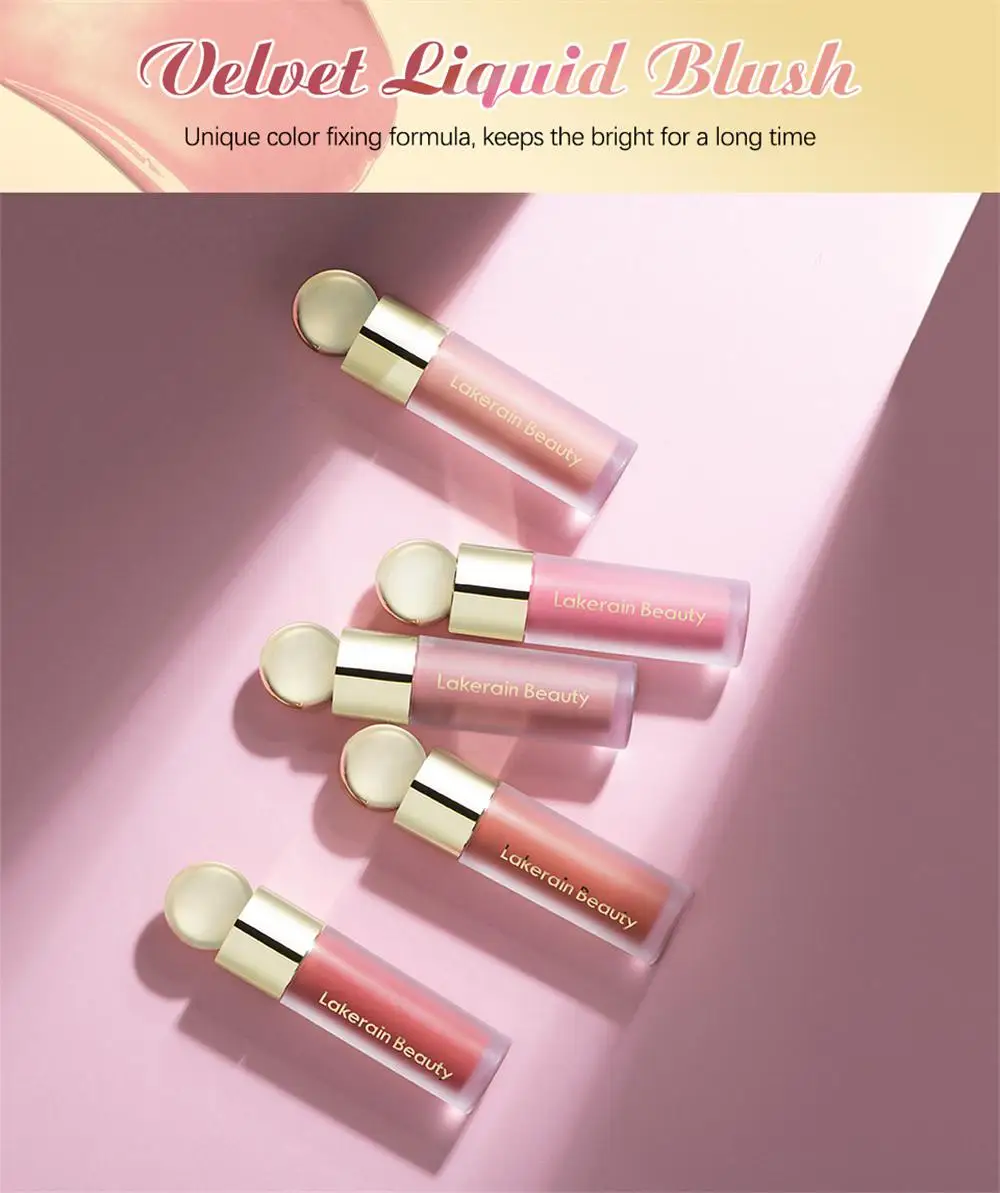 Description Picture 2 of itemMatte Liquid Powder Blusher Mousse Peach Cream Outline Shadow Colored Cheek Rough Blush Waterproof Face Makeup Cosmetics