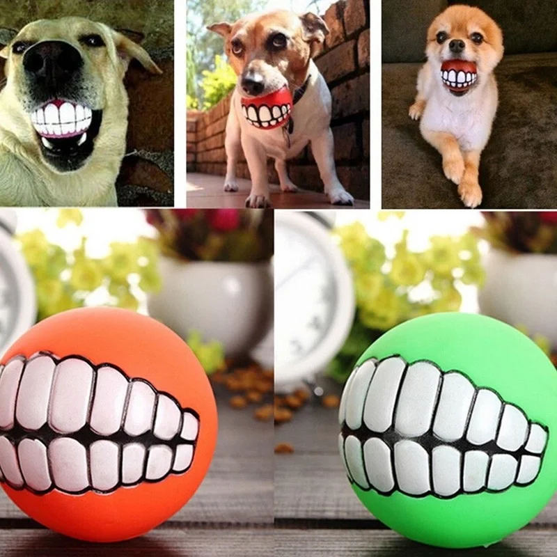 Description Picture 5 of itemPet Dog Puppy Ball Teeth Silicon Chew Toys Sound Novelty Playing Funny Toys Dog Accessories Dog Toys For Large Dogs Игрушки