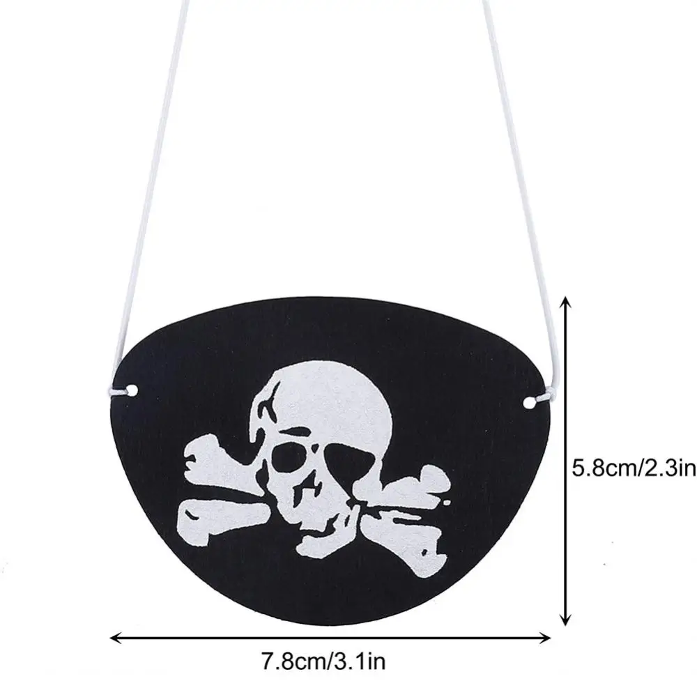Felt Pirate Eye Patches Halloween Pirate For Kids Theme Party One Eye Skeleton Captain Eyepatch Halloween Party Skull Eye Masks