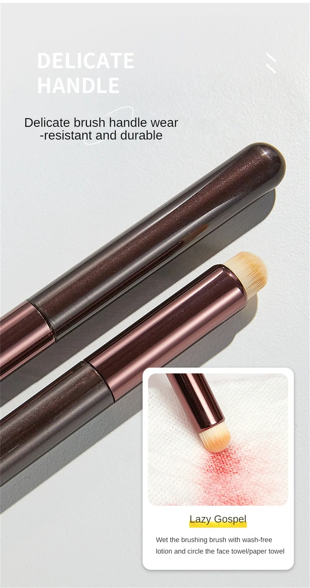 Description Picture 4 of item5/7PCS Super Soft Lipstick Matte Smudge Brushes Kumo Mini Makeup Brushes Round Precision Concealer Brush Fingertip Makeup Brush