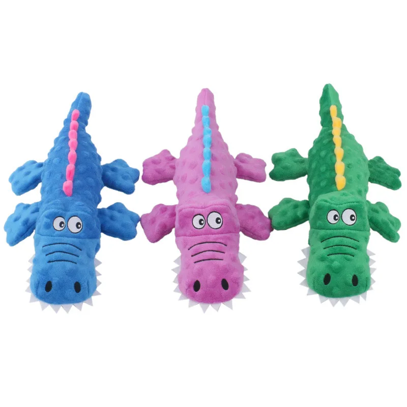 Description Picture 3 of itemStuffed Crocodile Squeak Dog Toy Squid Puppy Plush Pet Toy Play Interactive Cat Supplies For Clean Teeth