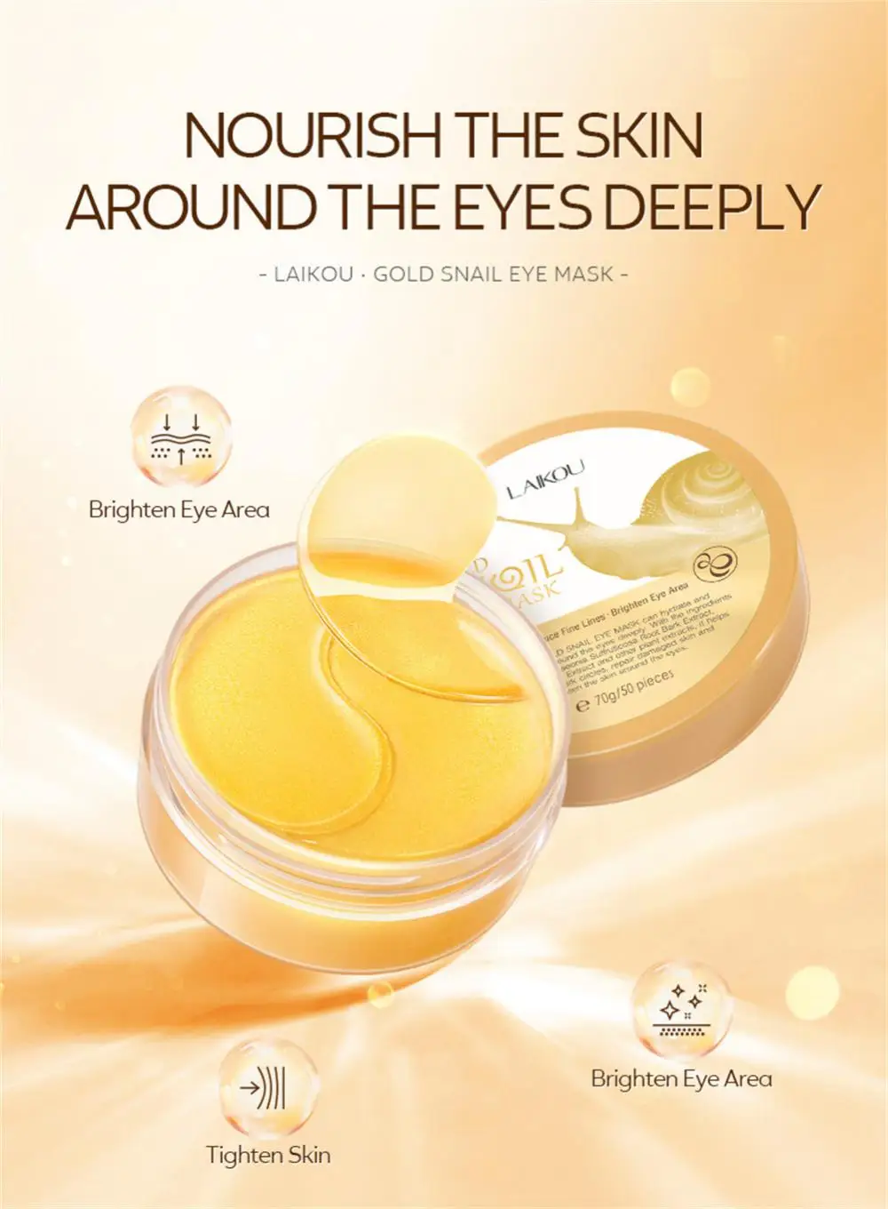 Description Picture 4 of itemEye Patches Face Skin Mask Anti-wrinkle Moisturizing Firming Skin Care Sleep Mask Beauty Remove Dark Eye Circles Eye Mask