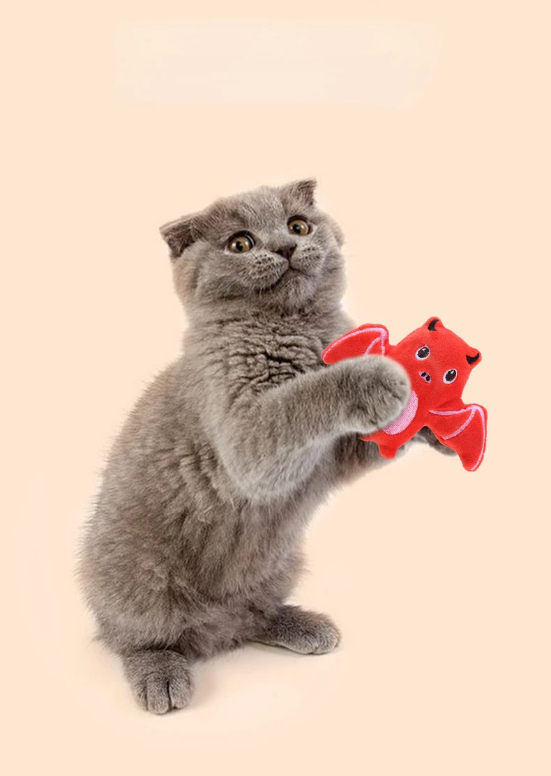 Description Picture 4 of itemNew Pumpkin Shaped Catnip Cat Toy Durable Halloween Plush Doll Bite-resistant Cat Toy for Teeth Chewing Fun Pet Supplies Cat Toy