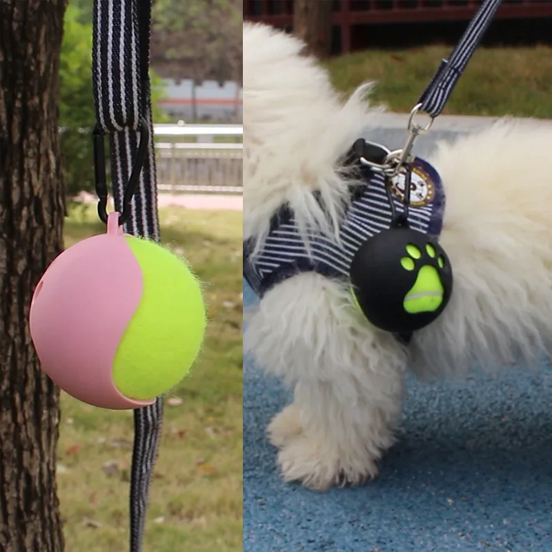 Description Picture 4 of itemTennis Ball Holder with Hook Lightweight Easy Installation Hands-Free Pet Ball Cover Holder Dog Leash Attachment Pet Supplies