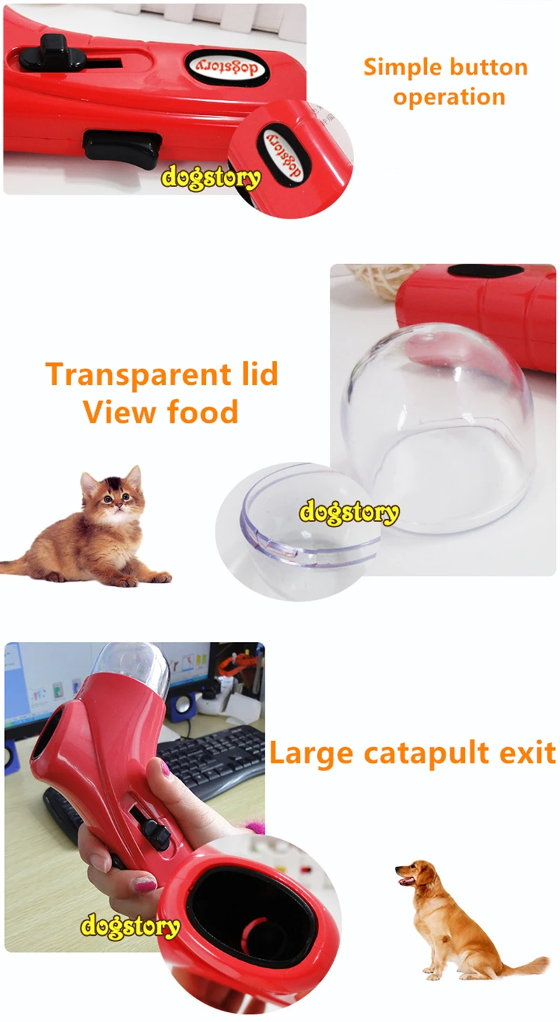 Description Picture 4 of itemDog Snack Catapult Launcher Dog Cat Treat Launcher Snack Food Feeder Catapult Pet Interactive Training Toys Outdoor Beach Toys
