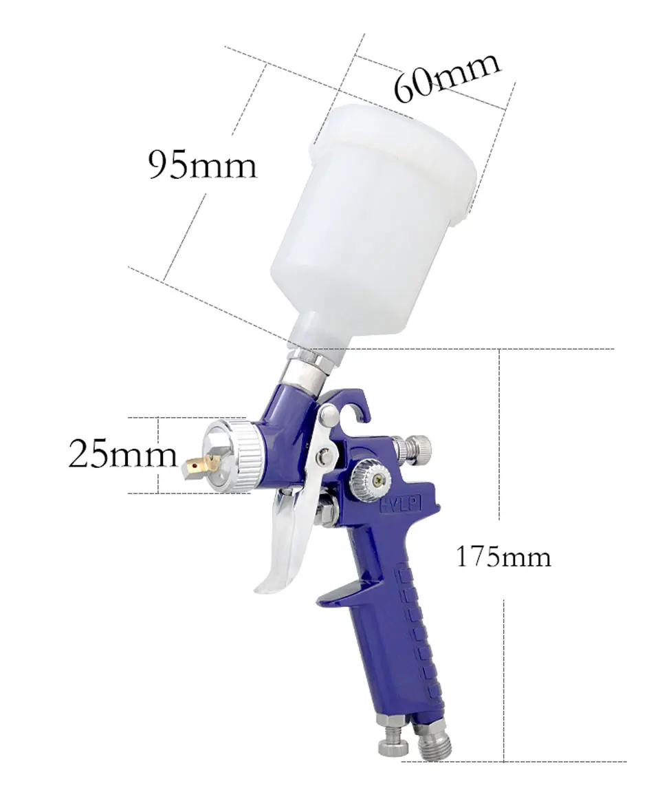 Description Picture 6 of itemSpray Guns Professional Mini H-2000 Pneumatic Paint Spray Gun Power Tool 0.8/1.0mm Painting Cars Aerograph Tool HVLP Spray Gun