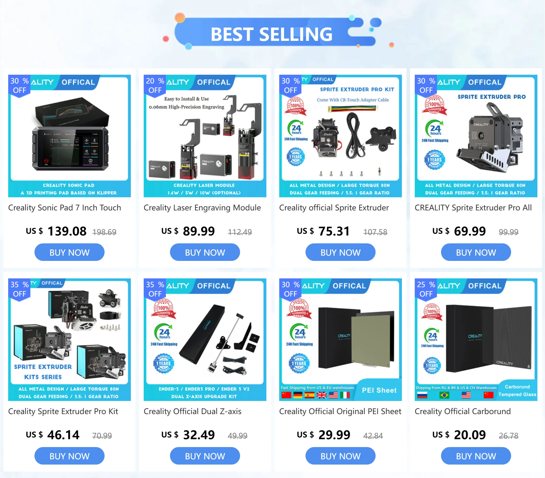 Description Picture 2 of itemCreality Official ADXL345 Vibration Compensation Sensor for Sonic Pad Precise Sensing Control Reducing Ringing 3D Printer Parts