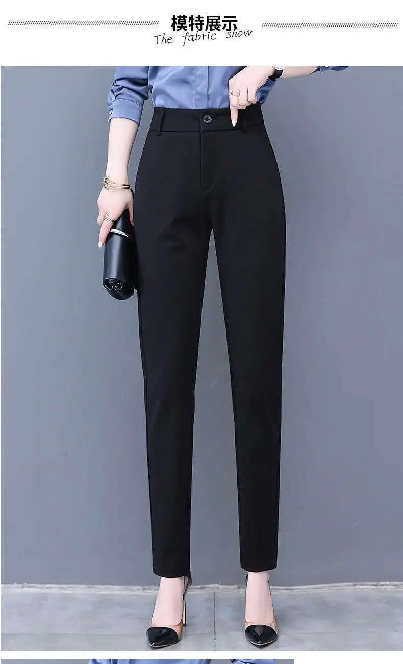 Description Picture 3 of itemLoribindwood New Women's Spring/Summer 2022 High-waisted Straight Leg Shorts Medium Long Haren Pants