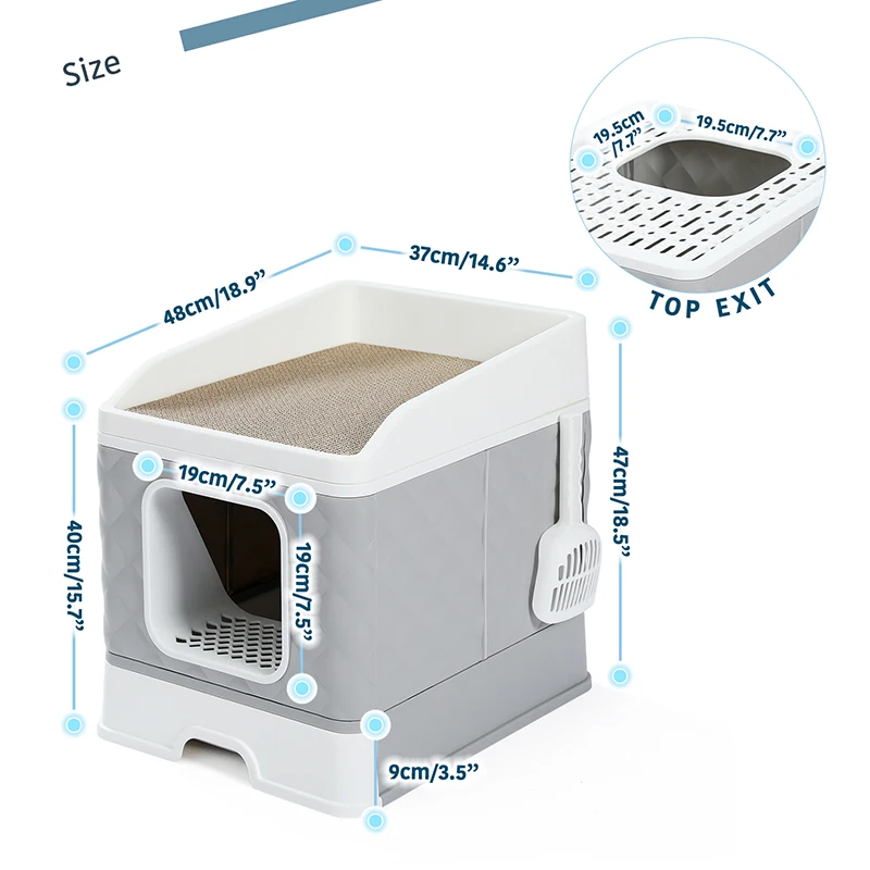 Pet Cat Nest House Villa Box Wear-resistant Kitten Puppy Sporting Scratching Board Cat Toilet Litter Pan Pet Cats Accessories