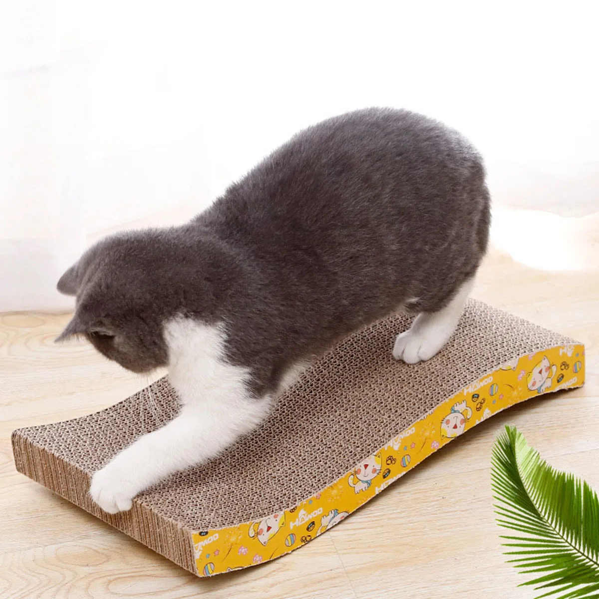 Wooden Cat Scratcher Scraper Detachable Lounge Bed 3 In 1 Scratching Post For Cats Training Grinding Claw Toys Cat Scratch Board