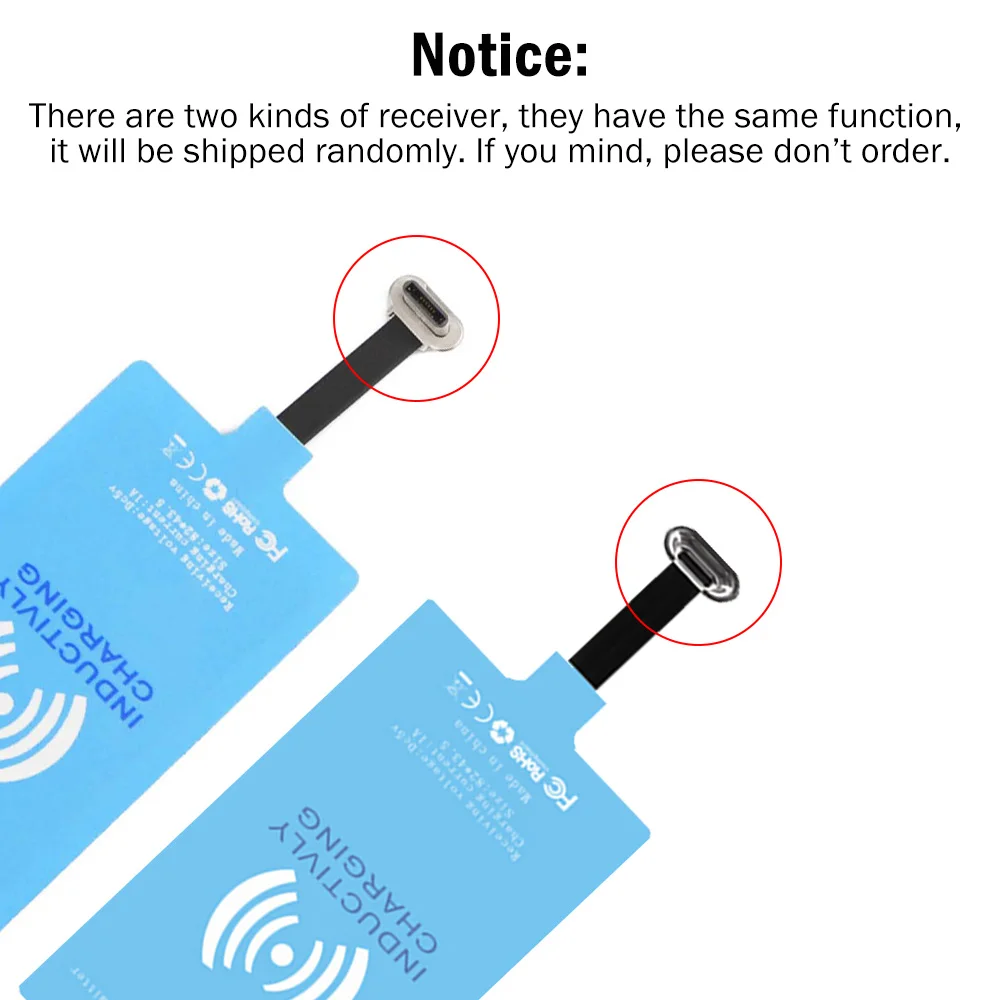 Description Picture 2 of itemQi Wireless Charger & Type-C Receiver for Samsung Galaxy A05S A04S A03S A02S A21S A52S Wireless Charging Adapter USB C Connector
