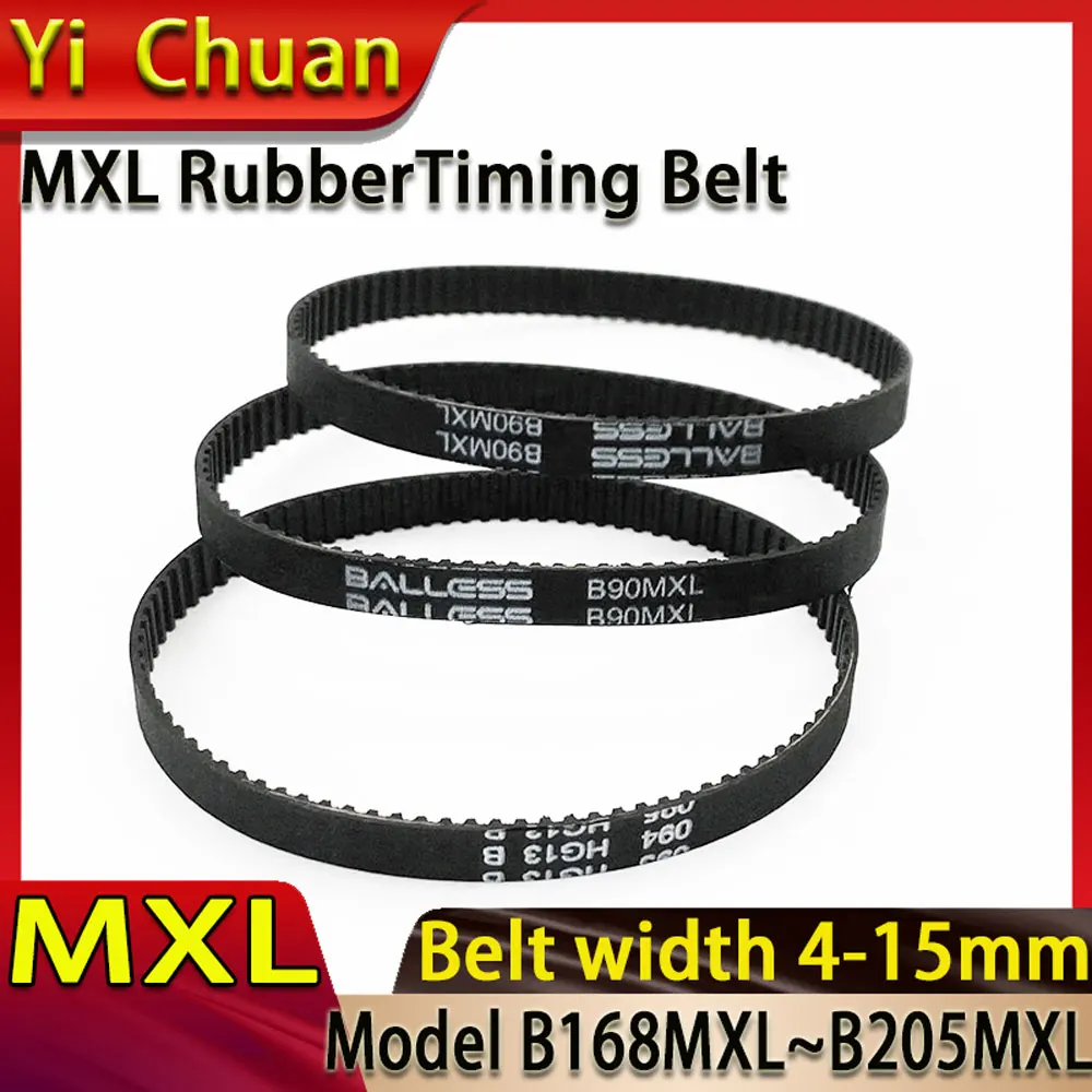 Description Picture 2 of item3D Printer Conveyor Belt MXL,Rubber Timing Trapezoidal Toothed Synchronous Belt B168MXL~B205MXL MXL Type Width 3/4/6/10/12/15mm