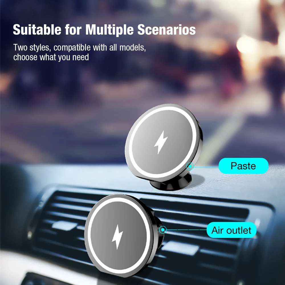 Description Picture 4 of itemFor MagSafe Magnetic Car Air Vent Wireless Charger Mount 15W Fast Wireless Charging Phone Holder for iPhone 13 12 mini Pro Max