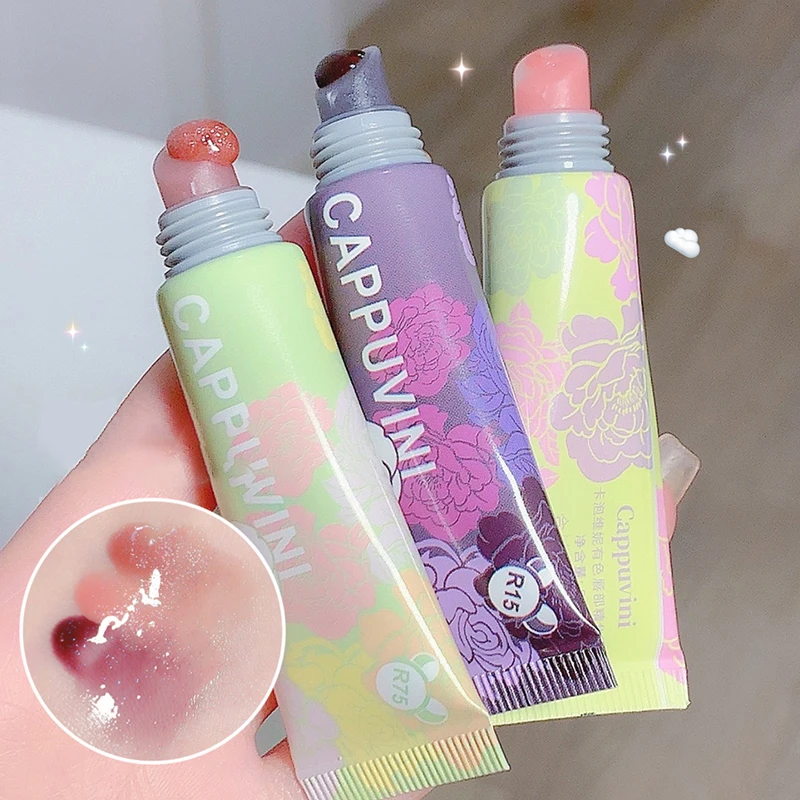 Description Picture 4 of itemPunk Purple Lip Gloss Peach Pink Lip Oil Moisturizing Reducing Lip Lines Nourishes Waterproof Long-lasting Liquid Lip Cosmetics