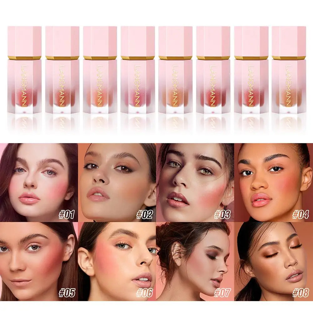 Description Picture 2 of item8 Colors Liquid Blush Cheek Rouge Tint Multifunction Natural Smooth Waterproof Long Lasting Face Eye Lip Makeup Cosmetic Tools