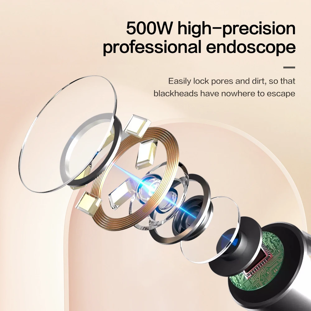 Description Picture 6 of itemSmart Visual Blackhead Remover Acne Needle 500W HD Camera Comedones Extractor Deep Pore Cleaner Skin Care Pimple Removal Tool